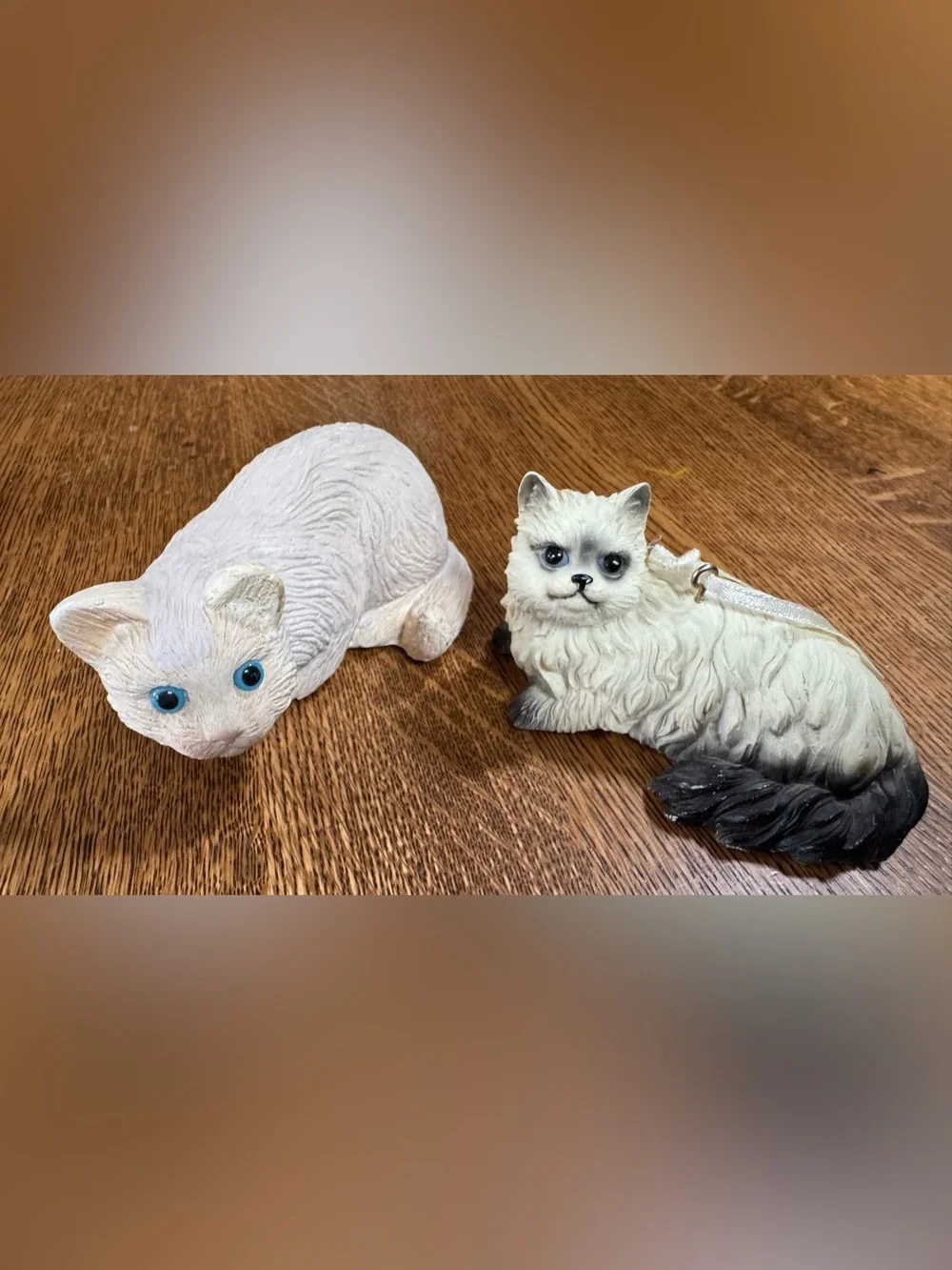 Decorative Ceramic Cat Figurine Set - Assorted Colors